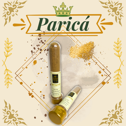 Rapé de Paricá artesanal em embalagem de 30g, feito com cinzas da árvore Paricá
